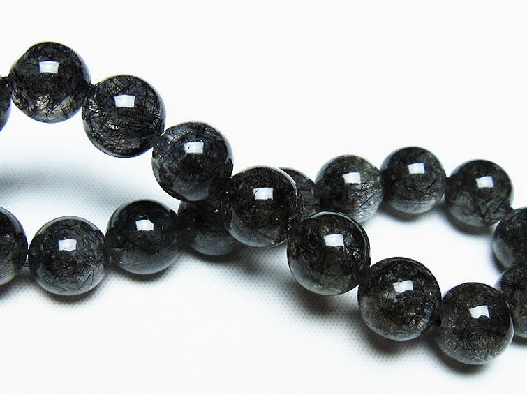 ブラックルチルクォーツ ブレスレット 10mm [T257-7574] 2枚目