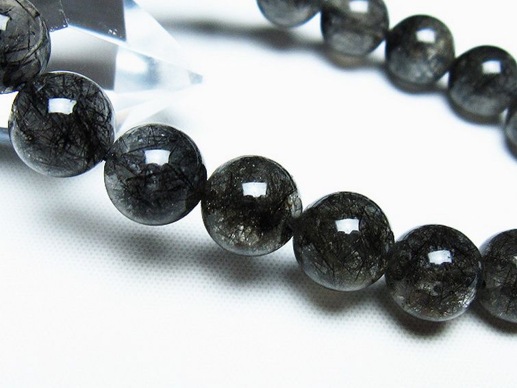 ブラックルチルクォーツ ブレスレット 10mm [T257-7574] 3枚目