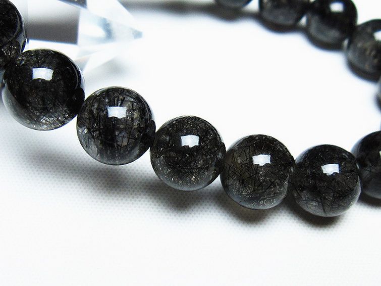 ブラックルチルクォーツ ブレスレット 10mm [T257-7595] 3枚目