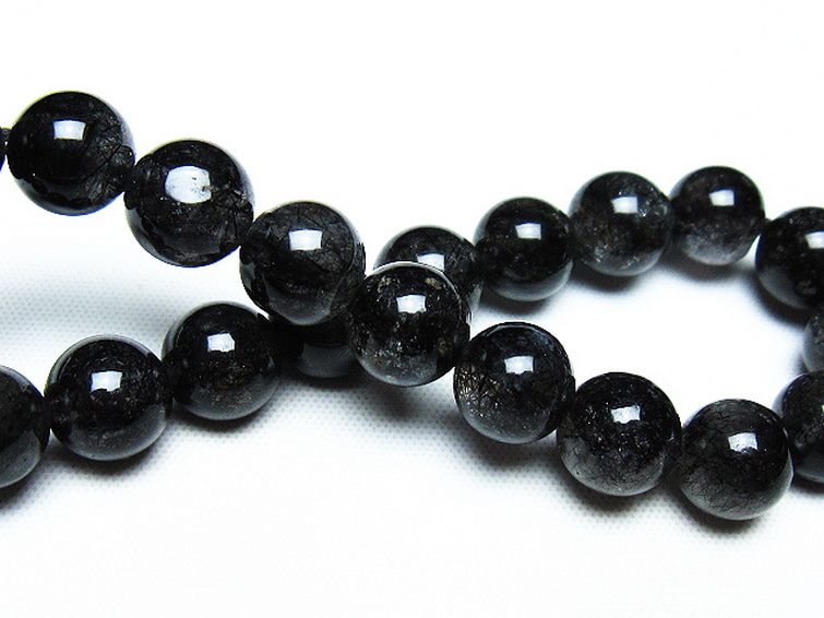 ブラックルチルクォーツ ブレスレット 9mm [T257-7597] 2枚目