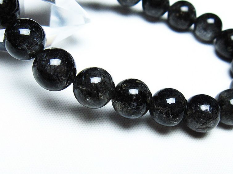 ブラックルチルクォーツ ブレスレット 9mm [T257-7597] 3枚目