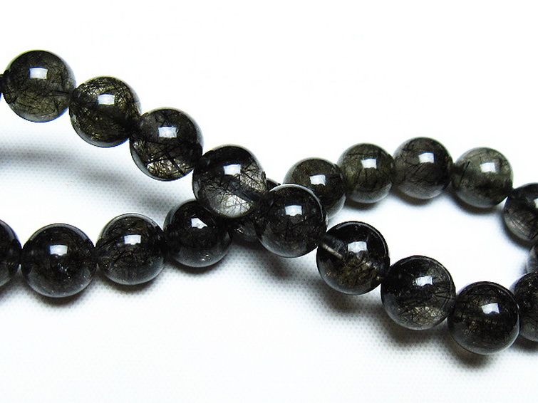 ブラックルチルクォーツ ブレスレット 8mm [T257-7600] 2枚目