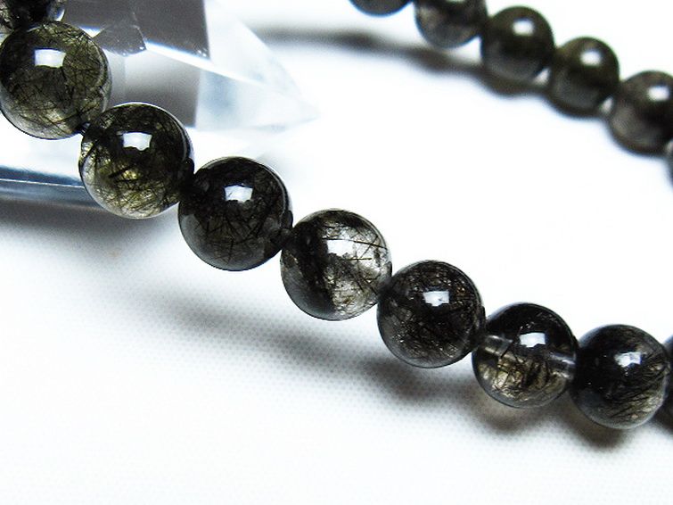 ブラックルチルクォーツ ブレスレット 8mm [T257-7600] 3枚目