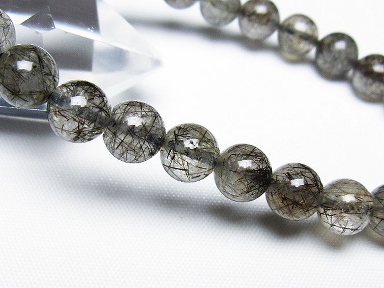 ブラックルチルクォーツ ブレスレット 8mm [t257-7719] 3枚目