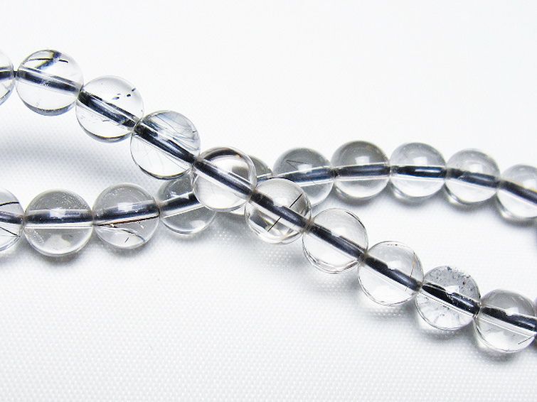 ブラックルチルクォーツ ブレスレット 7mm [t257-7726] 2枚目