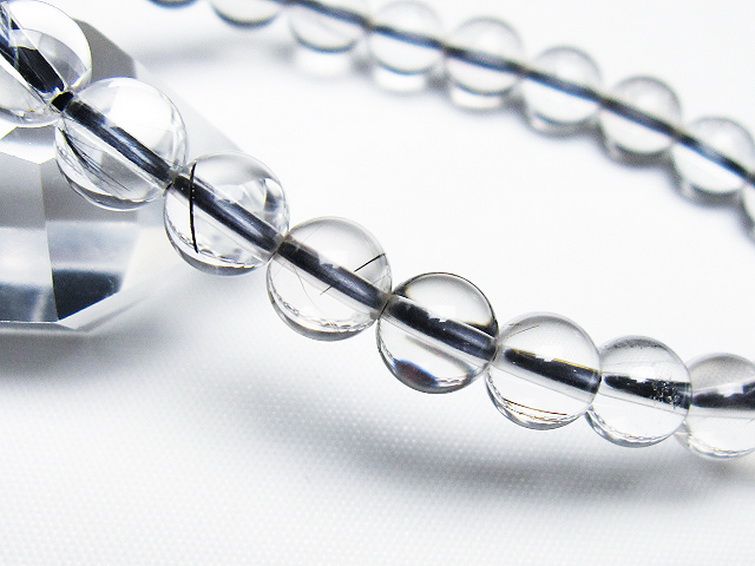 ブラックルチルクォーツ ブレスレット 7mm [t257-7726] 3枚目