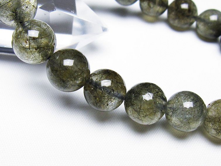 ブラックルチルクォーツ ブレスレット 11mm [t257-7747] 3枚目