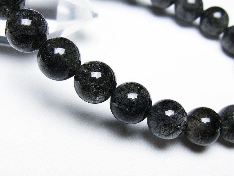 ブラックルチルクォーツ ブレスレット 9mm [t257-7783] 3枚目