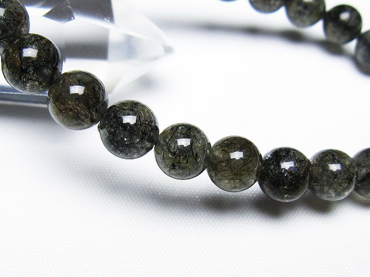 ブラックルチルクォーツ ブレスレット 7mm [t257-7787] 3枚目