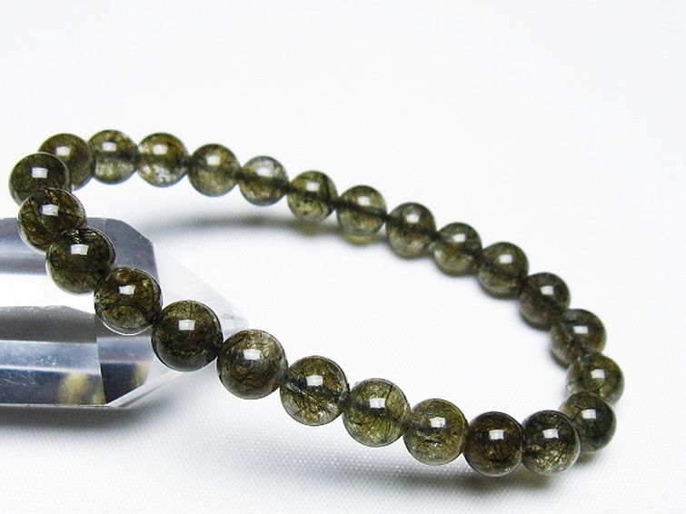 ブラックルチルクォーツ ブレスレット 7mm [T257-7789] 1枚目