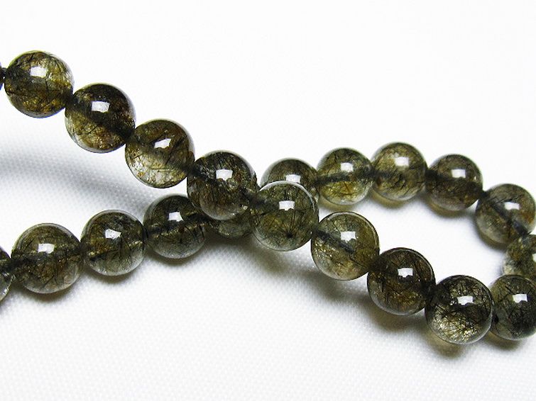 ブラックルチルクォーツ ブレスレット 7mm [T257-7789] 2枚目