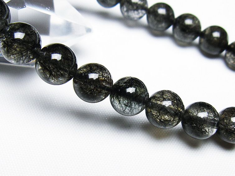 ブラックルチルクォーツ ブレスレット 8mm [t257-7793] 3枚目
