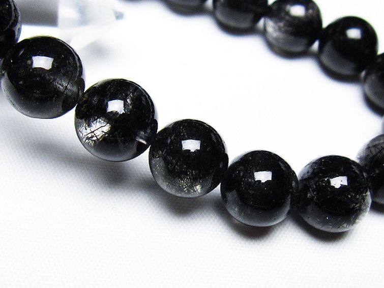 ブラックルチルクォーツ ブレスレット 11mm [t257-7839] 3枚目