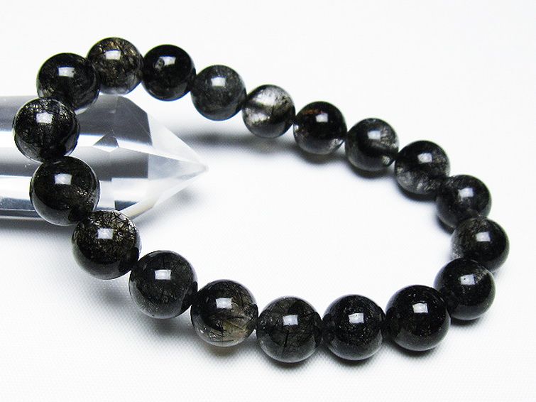ブラックルチルクォーツ ブレスレット 11mm [T257-7843] 1枚目