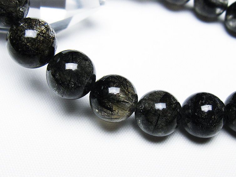 ブラックルチルクォーツ ブレスレット 11mm [T257-7843] 3枚目