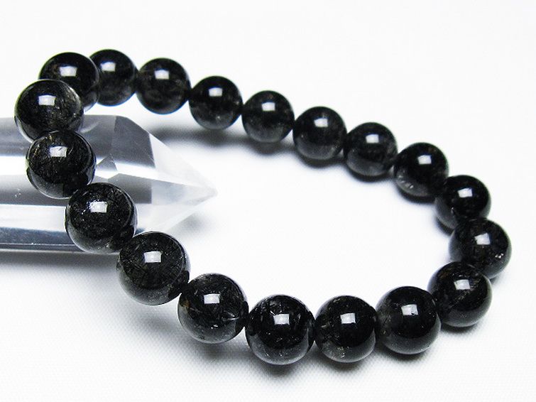 ブラックルチルクォーツ ブレスレット 10mm [T257-7847] 1枚目