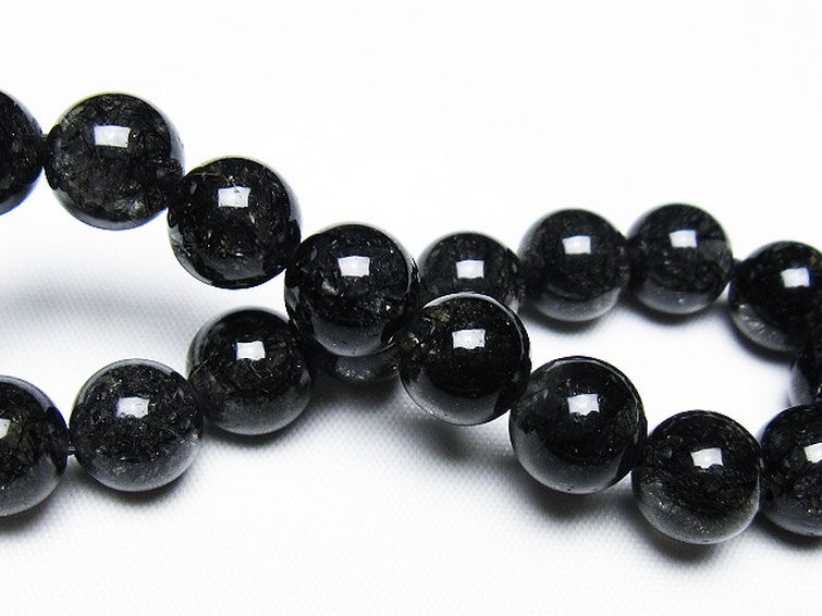 ブラックルチルクォーツ ブレスレット 10mm [T257-7847] 2枚目