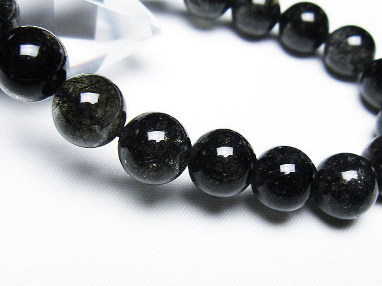 ブラックルチルクォーツ ブレスレット 10mm [t257-7850] 3枚目