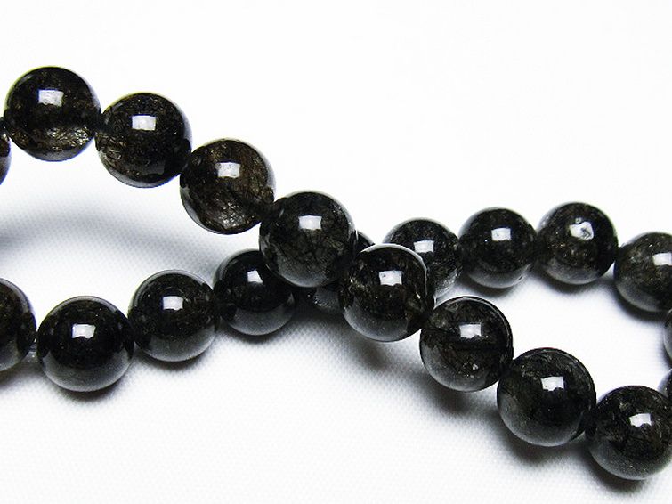 ブラックルチルクォーツ ブレスレット 9mm [T257-7851] 2枚目