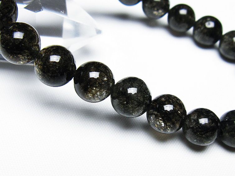 ブラックルチルクォーツ ブレスレット 9mm [T257-7851] 3枚目