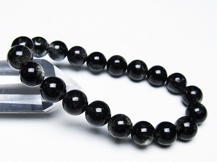 ブラックルチルクォーツ ブレスレット 9mm [T257-7853] 1枚目