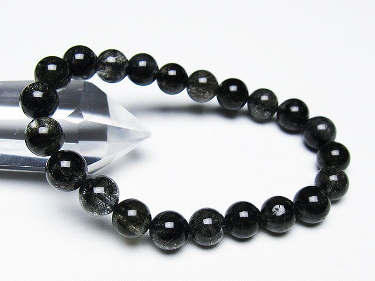 ブラックルチルクォーツ ブレスレット 9mm [T257-7857] 1枚目