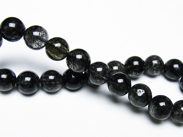 ブラックルチルクォーツ ブレスレット 9mm [T257-7857] 2枚目