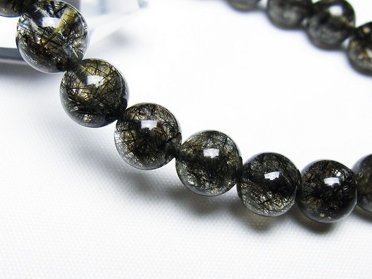 ブラックルチルクォーツ ブレスレット 8mm [T257-7859] 3枚目