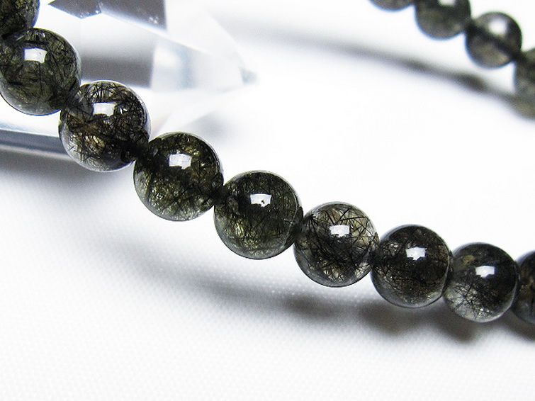 ブラックルチルクォーツ ブレスレット 7mm [T257-7870] 3枚目