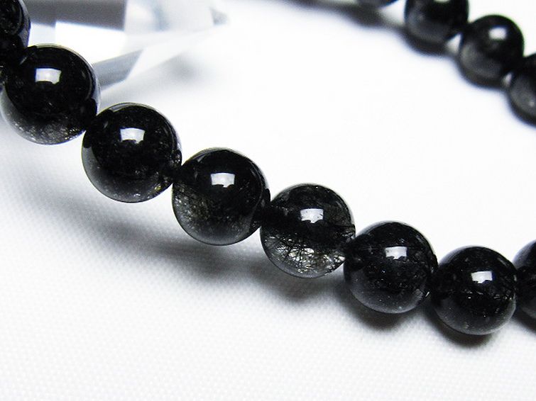 ブラックルチルクォーツ ブレスレット 8mm [t257-7880] 3枚目