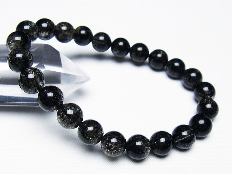 ブラックルチルクォーツ ブレスレット 8mm [T257-7881] 1枚目