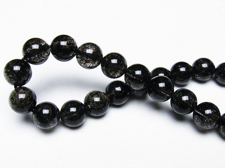 ブラックルチルクォーツ ブレスレット 8mm [T257-7881] 2枚目