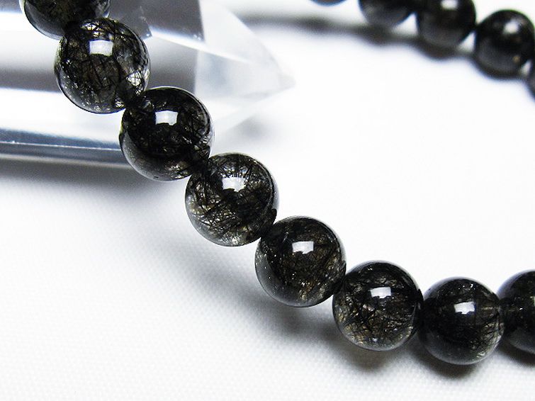 ブラックルチルクォーツ ブレスレット 8mm [T257-7881] 3枚目