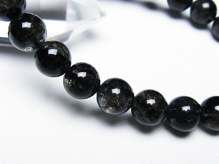 ブラックルチルクォーツ ブレスレット 8mm [T257-7882] 3枚目