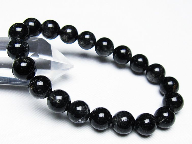 ブラックルチルクォーツ ブレスレット 10mm [T257-7884] 1枚目