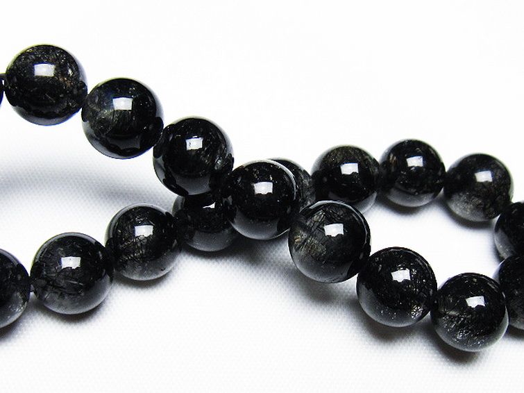 ブラックルチルクォーツ ブレスレット 10mm [T257-7884] 2枚目