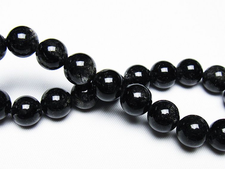 ブラックルチルクォーツ ブレスレット 9mm [T257-7887] 2枚目