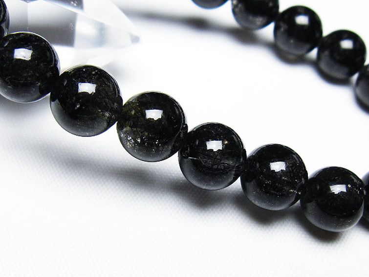 ブラックルチルクォーツ ブレスレット 9mm [T257-7887] 3枚目