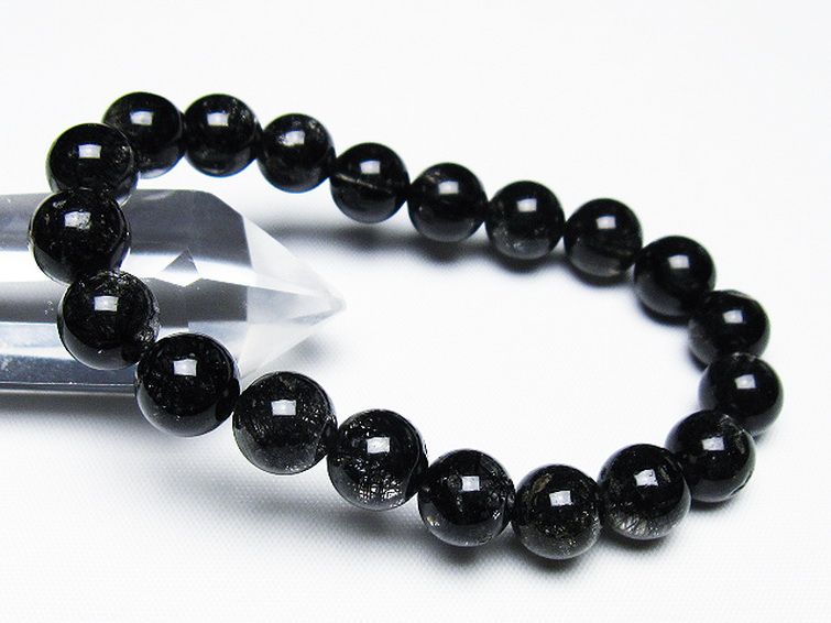 ブラックルチルクォーツ ブレスレット 10mm [t257-7888] 1枚目