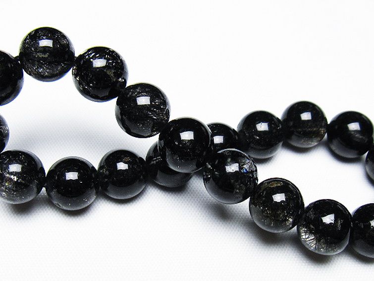 ブラックルチルクォーツ ブレスレット 10mm [t257-7888] 2枚目