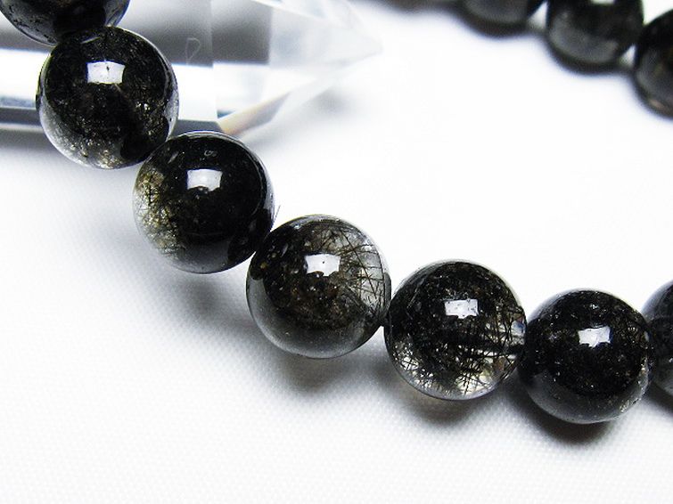 ブラックルチルクォーツ ブレスレット 11mm [t257-7896] 3枚目