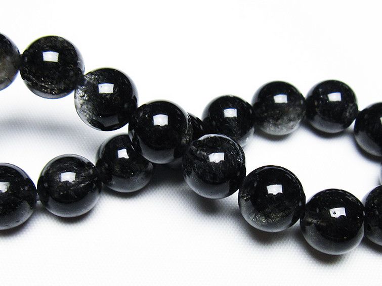 ブラックルチルクォーツ ブレスレット 11mm [T257-7898] 2枚目