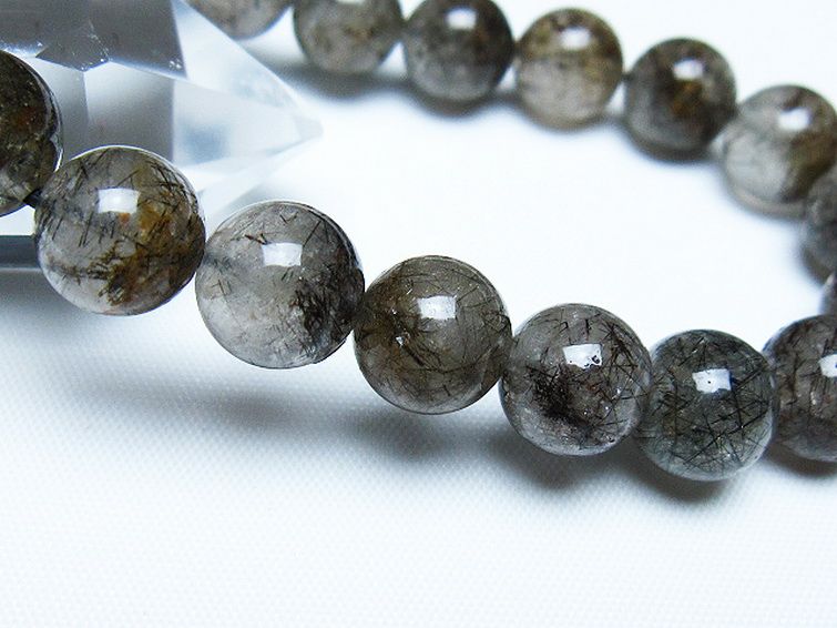 ブラックルチルクォーツ ブレスレット 10mm [t257-7953] 3枚目