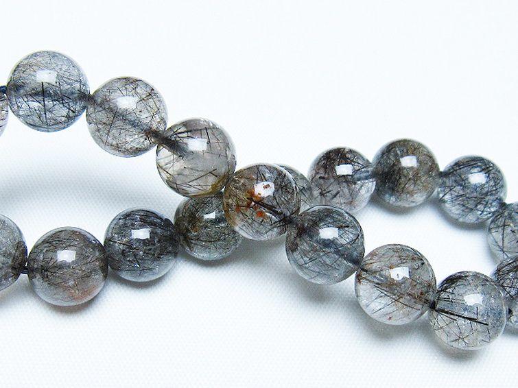 ブラックルチルクォーツ ブレスレット 10mm [t257-7994] 2枚目