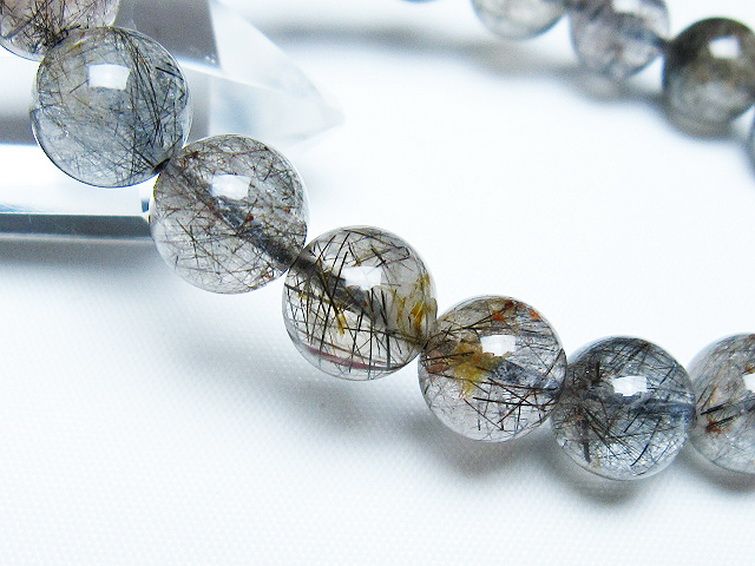 ブラックルチルクォーツ ブレスレット 10mm [t257-7994] 3枚目