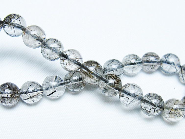 ブラックルチルクォーツ ブレスレット 8mm [t257-8000] 2枚目