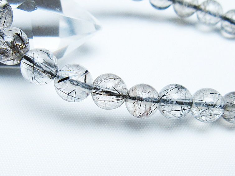 ブラックルチルクォーツ ブレスレット 8mm [t257-8000] 3枚目