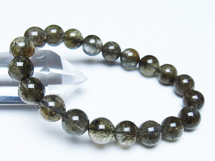 ブラックルチルクォーツ ブレスレット 10mm [t257-8010] 1枚目