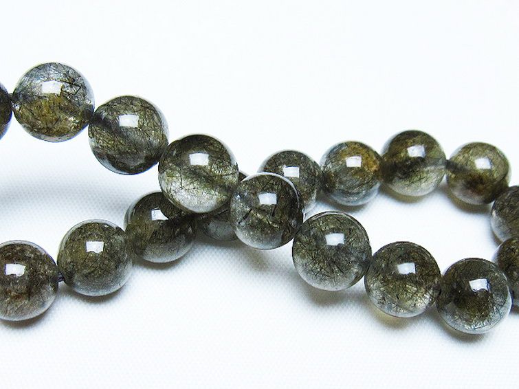 ブラックルチルクォーツ ブレスレット 10mm [t257-8010] 2枚目