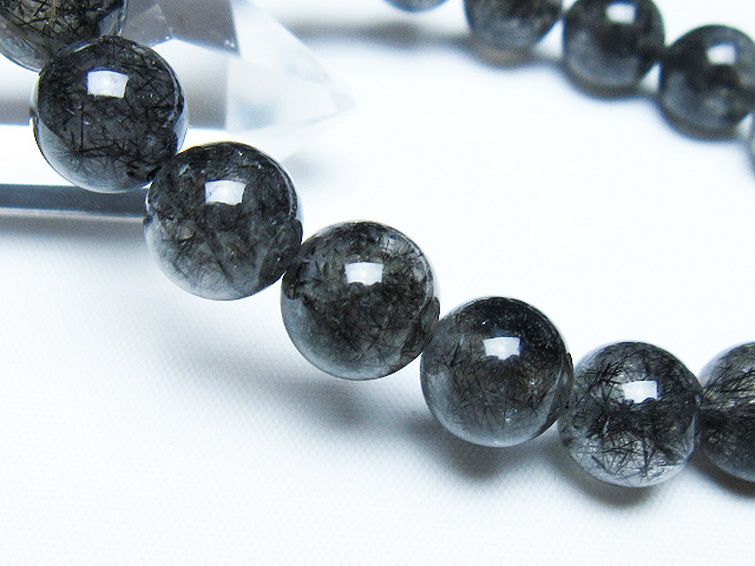 ブラックルチルクォーツ ブレスレット 11mm [t257-8029] 3枚目